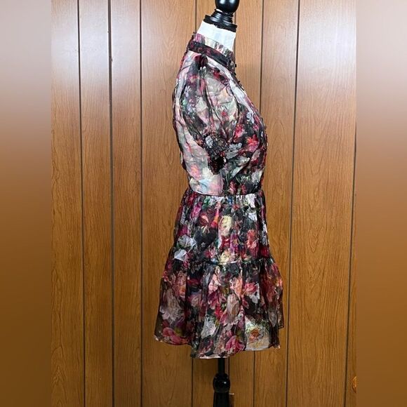 Alice + Olivia Vernita Floral Silk Tulle Minidress size 8 - Picture 12 of 16
